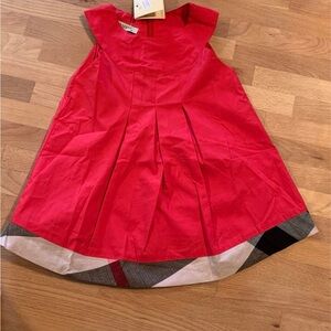 Burberry  Red and Plaid Kids Formal Dress fits 6-9 month old